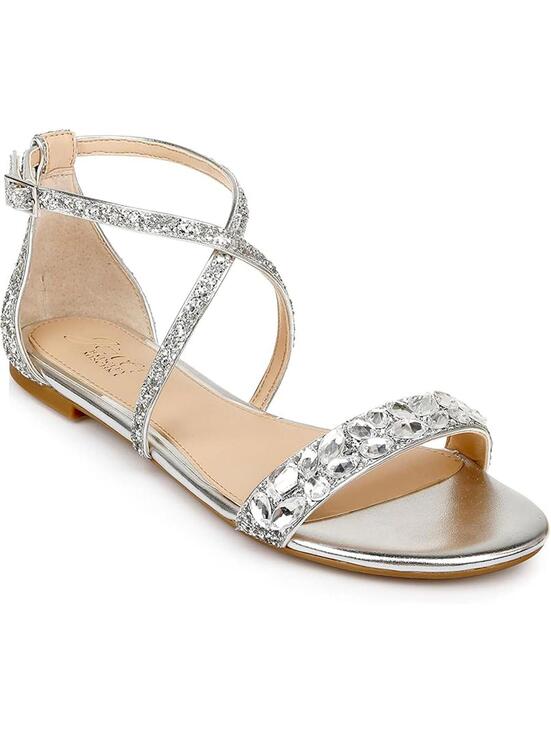 Badgley Mischka Shoes - Jewel Badgley Mischka Women's Osome Glitter|Bridal Wedding Glam Flats| 6